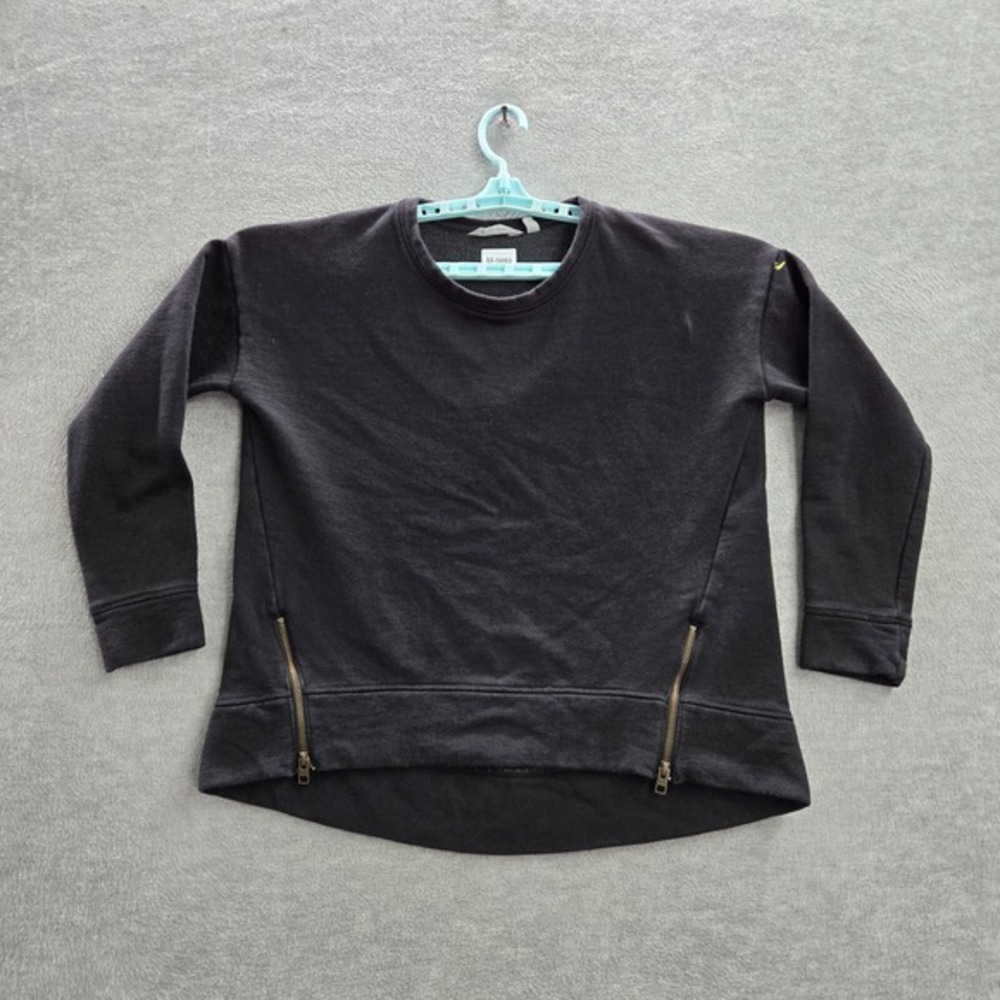 Athleta Women Sweatshirt Small Black Cityscape Crew Neck Long Sleeve‎ Pullover
